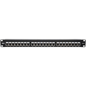 Eaton Tripp Lite Series Cat5e/Cat6 24-Port Patch Panel - Shielded, Krone IDC, 568B, RJ45 Ethernet, 1U, TAA - 24 Port(s) - 