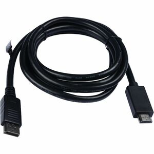 V7 V7DP2HD-02M-BLK-1E 2.01 m DisplayPort/HDMI A/V Cable - Cable for Audio/Video Device, PC, Monitor, Projector - First End
