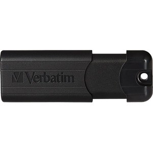 128GB PinStripe USB 3.2 Gen 1 Flash Drive - Black - 128GB - Black, USB 3.2 Gen 1