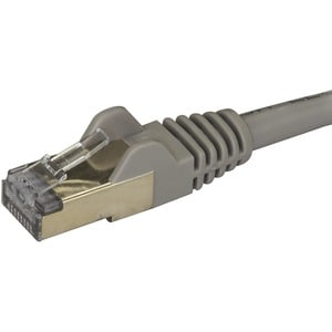 StarTech.com 1m CAT6a Ethernet Cable - 10 Gigabit Category 6a Shielded Snagless 100W PoE Patch Cord - 10GbE Grey UL Certif