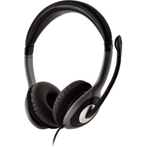 V7 HU521-2EP Kabel Kopfbügel, Auf den Ohren Stereo Headset - Schwarz, Grau - Binaural - Ohrumschließend - 20 Hz bis 20 kHz
