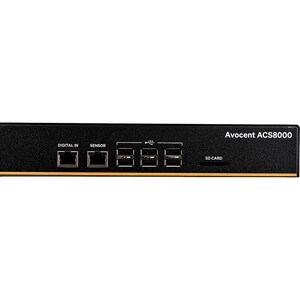 AVOCENT ACS ACS8008DAC-404 Device Server - 1 GB - DDR3 SDRAM - Twisted Pair, Optical Fiber - 2 x Network (RJ-45) - 8 x USB