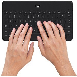 Logitech Keys-To-Go Keyboard - Wireless Connectivity - Black - Scissors Keyswitch - Bluetooth - Home, App Switch, Search, 