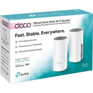 TP-Link Deco DECO E4 IEEE 802.11ac 1.17 Gbit/s Wireless Access Point - 2.40 GHz, 5 GHz - 2 x Internal Antenna(s) - MIMO Te