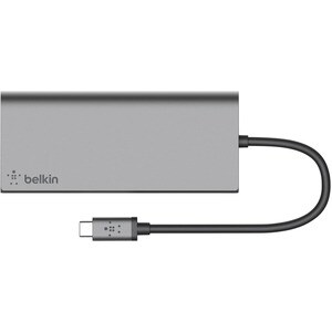 Belkin USB-C 6-in-1 Multiport Adapter, Laptop Docking Station, 4k HDMI, 60W PD - for Notebook - 60 W - USB Type C - 3 x US