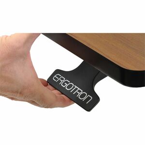 Ergotron WorkFit-D 升降桌 - 核桃, 三聚氰胺层压板 顶端 - 丁字形 底座 - 可调节高度 x 1209.04 毫米 桌面宽度 x 596.90 毫米 桌面深度 x 20.32 毫米 桌面厚度 - 1285.24 毫米 高