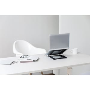 Digitus Mobiler Notebook Ständer. Produkttyp: Laptop-Ständer, Produktfarbe: Schwarz, Material: Metall. Breite: 255 mm, Tie