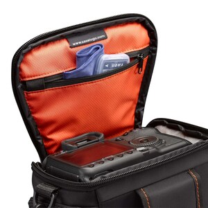 Case Logic DCB-306 Carrying Case (Holster) Camera, Accessories, Battery, Cable, Lens Cap, Memory Card, Cloth - Black - Nyl