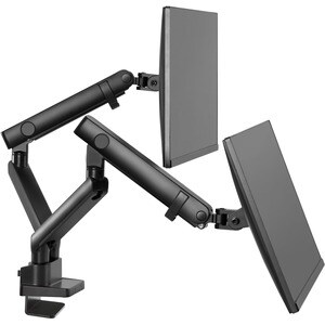 Amer Mounting Arm for Curved Screen Display, Flat Panel Display - Matte Black - 2 Display(s) Supported - 32" Screen Suppor