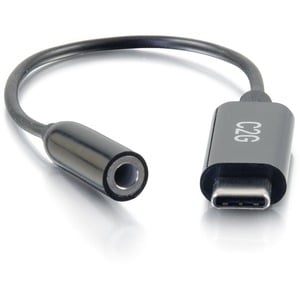 C2G USB C to AUX 3.5mm Audio Adapter Converter - USB Type-C - 0.39" Mini-phone/USB Audio Cable for Headphone, Speaker, Sma