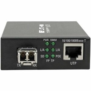 Eaton Tripp Lite Series Gigabit Multimode Fiber to Ethernet Media Converter, POE+ - 10/100/1000 LC, 850 nm, 550M (1804.46 