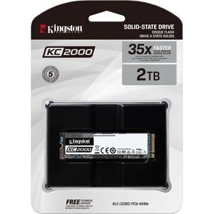 Kingston KC2000 2 TB Solid State Drive - M.2 2280 Internal - PCI Express (PCI Express 3.0 x4) - 1228.80 TB TBW - 3200 MB/s