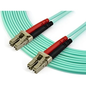 StarTech.com 7m (22ft) LC/UPC to LC/UPC OM3 Multimode Fiber Optic Cable, Full Duplex 50/125 Zipcord, 100G, LSZH Fiber Jump