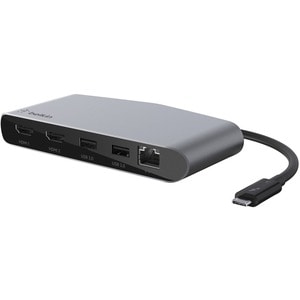 Belkin Mini Thunderbolt 3 Laptop Docking station - MacOS and Windows - Dual 4k Display @60Hz - for Desktop PC/Notebook/Mon