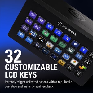 Corsair Stream Deck XL Keypad - Cable Connectivity - USB 3.0 Interface - 32 Key - Windows, Mac OS BOASTING 32 CUSTOMIZABLE
