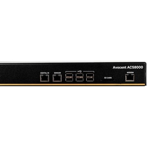 32-PORT ACS8000 CONS. SYSTEM W/ DUAL DC POWER SUP. ANAL. MODEM