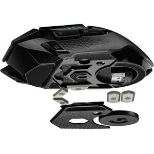 Logitech LIGHTSPEED G502 Gaming Mouse - Wi-Fi - USB - Optical - 11 Button(s) - Black - Wireless - 16000 dpi - Scroll Wheel