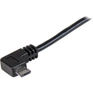 StarTech.com Cable de 2m Micro USB con conector acodado a la derecha - Cable de Carga y Sincronización - Extremo Secundari