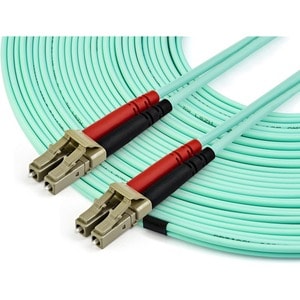 StarTech.com 15m (50ft) LC/UPC to LC/UPC OM4 Multimode Fiber Optic Cable, 50/125µm, 100G, Low Insertion Loss, LSZH Fiber J