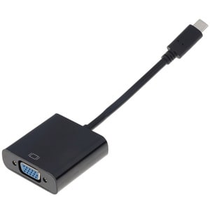 4XEM USB-C to VGA Adapter - 1 x 24-pin Type C USB 3.1 USB Male - 1 x 15-pin HD-15 VGA Female - 1920 x 1200 Supported - Bla