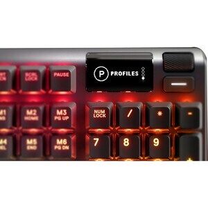 SteelSeries Apex PRO Keyboard - Cable Connectivity - USB Interface - Black - Mechanical Keyswitch - 104 Key(s) - Volume Co