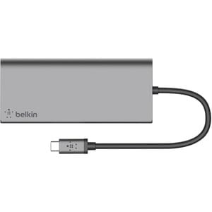 Belkin USB-C Multimedia Hub - for Notebook - Charging Capability - Memory Card Reader - SD - 60 W - USB Type C - 4K - 3840