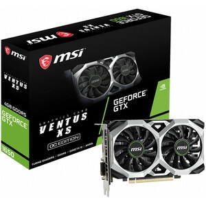 NVIDIA GEFORCE GTX 1650 VENTUS XS 4G OC GRAPHIC CARD CORE CLOCKS 1740MHZ 1XDP 1X HDMI 2.0 1X DVI 350W MIN PSU G-SYNC READY