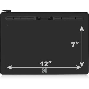 Kodak CyberTablet HD Graphic Tablet F12 - Graphics Tablet - 12" x 7" - 5080 lpi - 8192 Pressure Level - Pen - Mac, PC - Bl