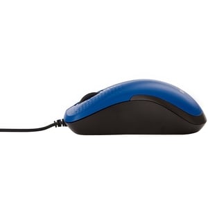 Verbatim Silent Corded Optical Mouse - Blue - Optical - Cable - Blue - USB - Scroll Wheel - 3 Button(s)