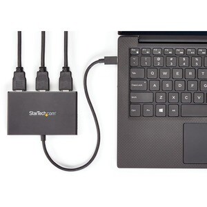 USB C TO HDMI MULTI-MONITOR ADAPTER - 3-PORT MST HUB - USE THIS USB C HUB TO CONNECT THREE INDEPENDENT HDMI DISPLAYS TO A 