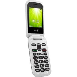 Téléphone portable standard Doro 2404 - Écran - Écran 6,1 cm (2,4") QVGA 320 x 240 - 16 Mo RAM - Noir - Flip - 2 Support d