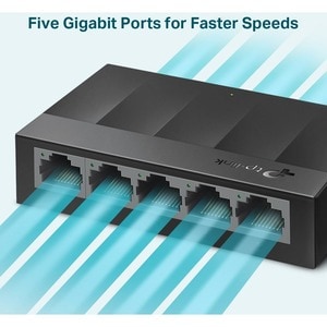 TP-Link LiteWave LS1005G 5 Ports Ethernet Switch - Gigabit Ethernet - 10/100/1000Base-T - 2 Layer Supported - 3.70 W Power