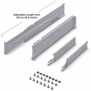 CyberPower CP2RAIL02 4-Post Rack Mount Rail Kit - Silver 5YR Warranty - Hardware & Accessories