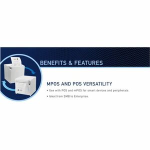 Seiko Direct Thermal Printer - Wall Mount - Receipt Print - Ethernet - USB - USB Host - Bluetooth - Near Field Communicati