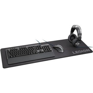 Lenovo Legion Gaming XL Cloth Mouse Pad - 0.12" (3 mm) x 35.43" (900 mm) x 11.81" (300 mm) Dimension - Black - Cloth, Rubb