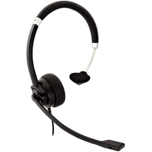 Casque V7 Deluxe HU411 - Filaire - Design Sur tête, Supra-auriculaire - Mono Canal - Couleur Noir, Argenté - Certification