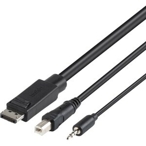 Belkin TAA DP/USB/AUD SKVM CBL, DP M/M; USB A/B, 6' - 6 ft DisplayPort/Mini-phone/USB KVM Cable for Computer, Server, KVM 