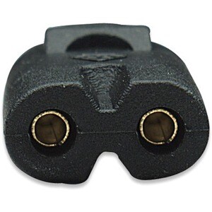 Power Cord/Cable, UK 3-pin plug to C7 Female (figure of eight), 1.8m, 13A, Black, Lifetime Warranty, Polybag - For Compute