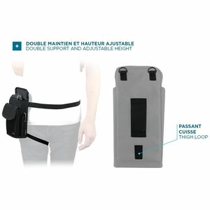 MOBILIS Carrying Case (Holster) Handheld Terminal - Black - Drop Resistant - 1680D Polyester Body - Belt, Ring - 250 mm He