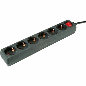 Roline PowerBar Steckdosenleiste - 6 x Typ F (CEE 7/3) - 6 m Kabel - 250 V AC Voltage - 3,60 kW - Desktop - Schwarz