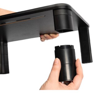 Digitus Monitor Riser - 10 kg Load Capacity - 14.5 cm Height x 28 cm Width - Tabletop - Black