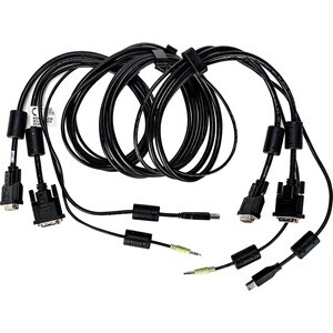 DH DVI-D CABLE, USB AUDIO - 6FT