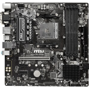 MSI B450M PRO-VDH MAX Desktop Motherboard - AMD B450 Chipset - Socket AM4 - Micro ATX - 64 GB DDR4 SDRAM Maximum RAM - DIM