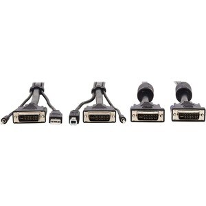 Eaton Tripp Lite Series Dual DVI KVM Cable Kit - DVI, USB, 3.5 mm Audio (3xM/3xM) + DVI (M/M), 10 ft. (3.05 m) - 10 ft KVM