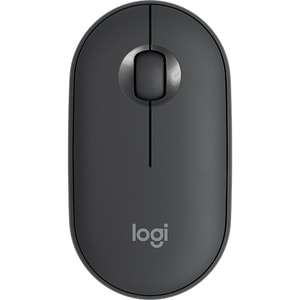 Logitech Pebble M350 Mouse - Bluetooth/Radio Frequency - USB - Optical - 3 Button(s) - Graphite - Wireless - 2.40 GHz - 10