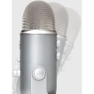 Blue Yeti Wired Condenser Microphone - Stereo - 20 Hz to 20 kHz - Cardioid, Bi-directional, Omni-directional - Desktop, St