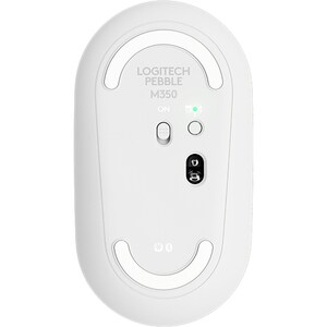 Logitech Pebble M350 Rato - Bluetooth/Radiofrequência - USB - Ótico - 3 Taste(n) - Branco - Sem fios - 2.40 GHz - 1000 dpi