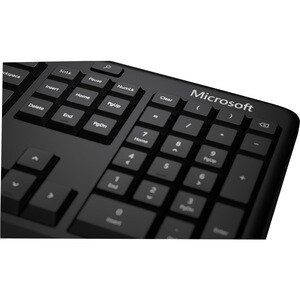 Microsoft Ergonomic Keyboard - Cable Connectivity - USB 2.0 Type A Interface - 126 Key MS Office, Emoji, Search, Multimedi