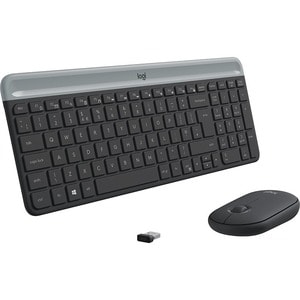 Logitech MK470 Keyboard & Mouse - English (US) - USB Wireless RF - USB Wireless RF - Optical - 1000 dpi - Scroll Wheel - S