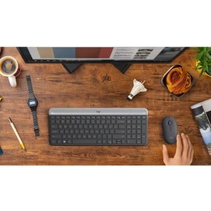 Clavier et souris Logitech MK470 - AZERTY - Français - USB Sans fil RF - Couleur du clavier/pavé tactile: Noir - USB Sans 